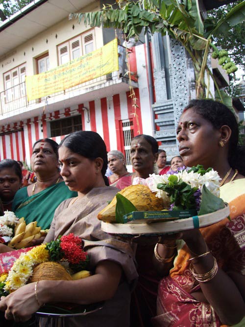 Devotees began to arrive at the temple since dawn.
