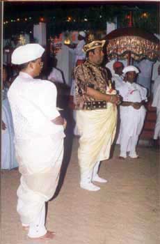 Basnayake Nilame and entourage during Maha Perahera