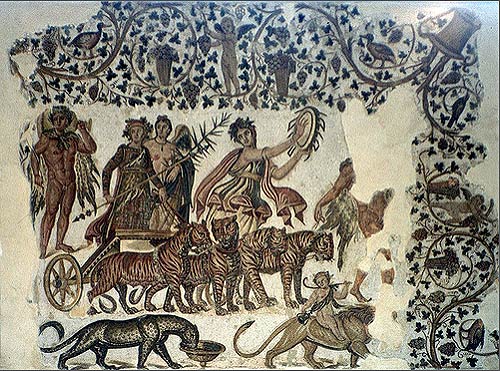 Mosaic: Dionysus in procession