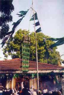 Flag-hoisting at Kataragama Mosque